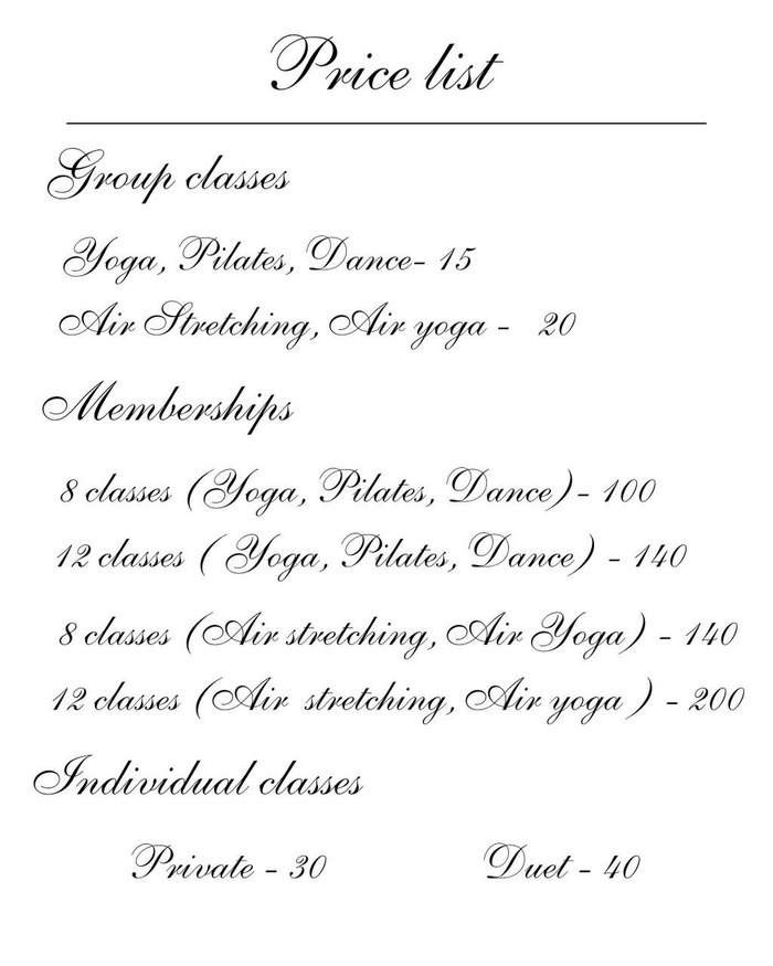 Bonanza cenu saraksts